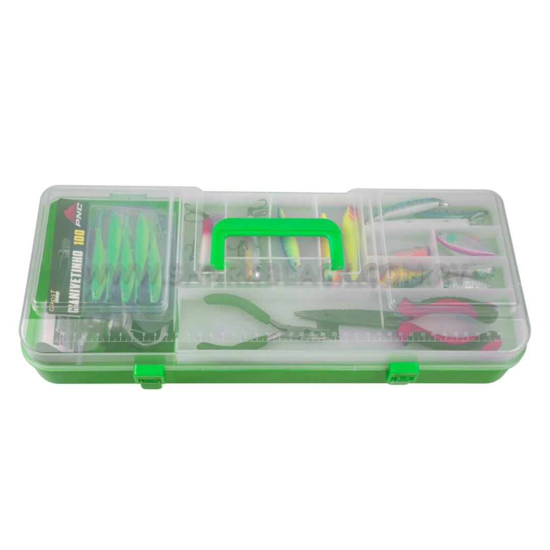 Caja Métrica Verde 18 divisiones con bandeja y alça 45x17x9 cm - Imagen 4