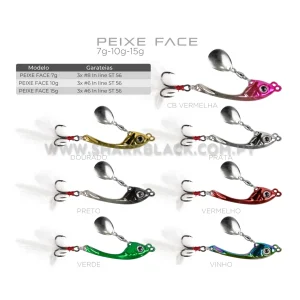 Señuelo Jig Spinner Kawana Peixe Face 7g, 10g y 15g