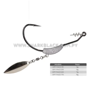 Anzuelo Plomado Kawana Off Face Long 3g, 5g, 7g y 9g