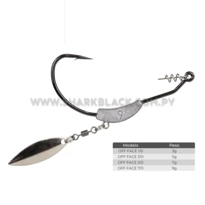 Anzuelo Plomado Kawana Off Face Long 3g, 5g, 7g y 9g