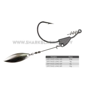 Anzuelo Plomado Kawana Off Face Long 2/0, 4/0, 6/0 y 8/0