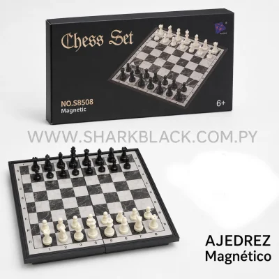 Ajedrez magnético Chess Set S8508 con tablero plegable estilo mármol