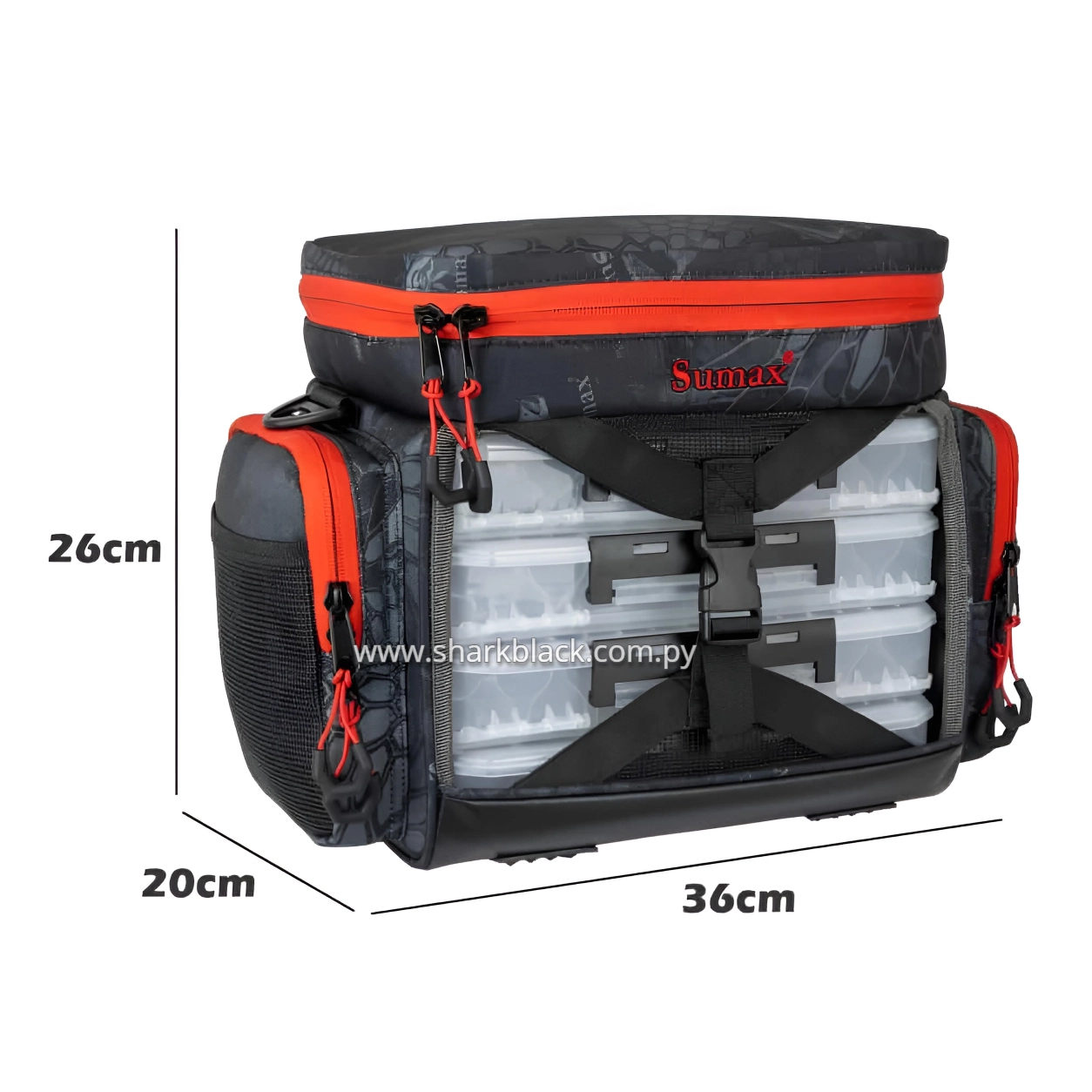 Bolsa de Pesca Premium Sumax SM-2604 con 4 Cajas - Imagen 4