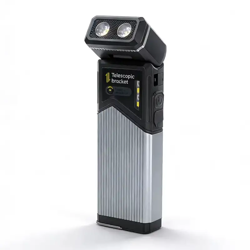 Linterna de trabajo telescópica BORUIT EBW2575 con doble LED y cuerpo de aluminio
