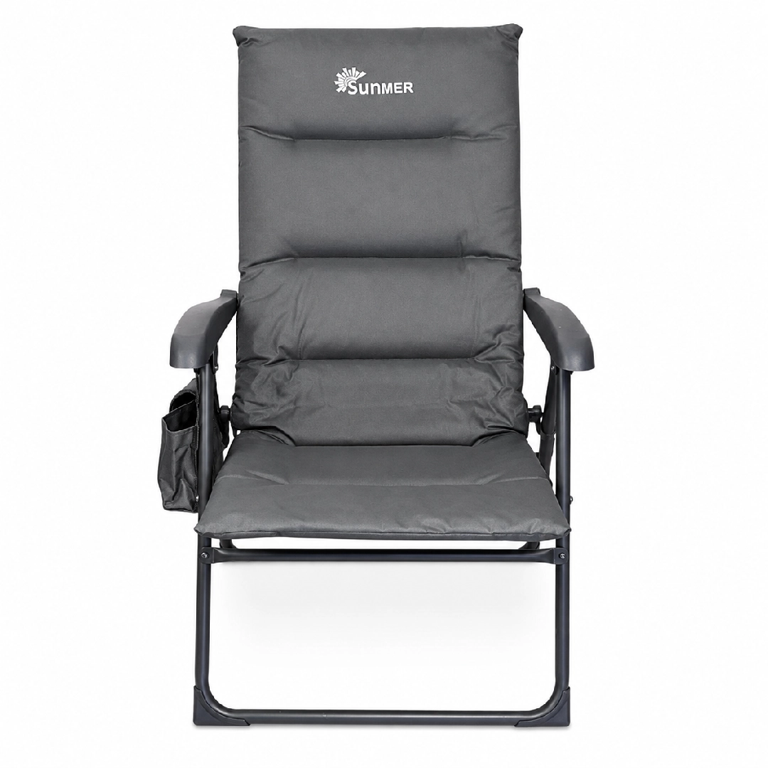 Silla reclinable Sunmer 15030 con bolsillo organizador lateral y apoyabrazos anchos
