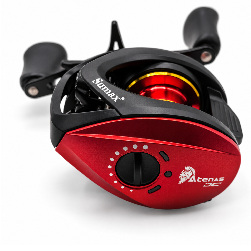 Reel Sumax Atenas DC 9000 Rojo – Perfil Bajo, 9 Rulemanes, 7.1:1 - Imagen 7