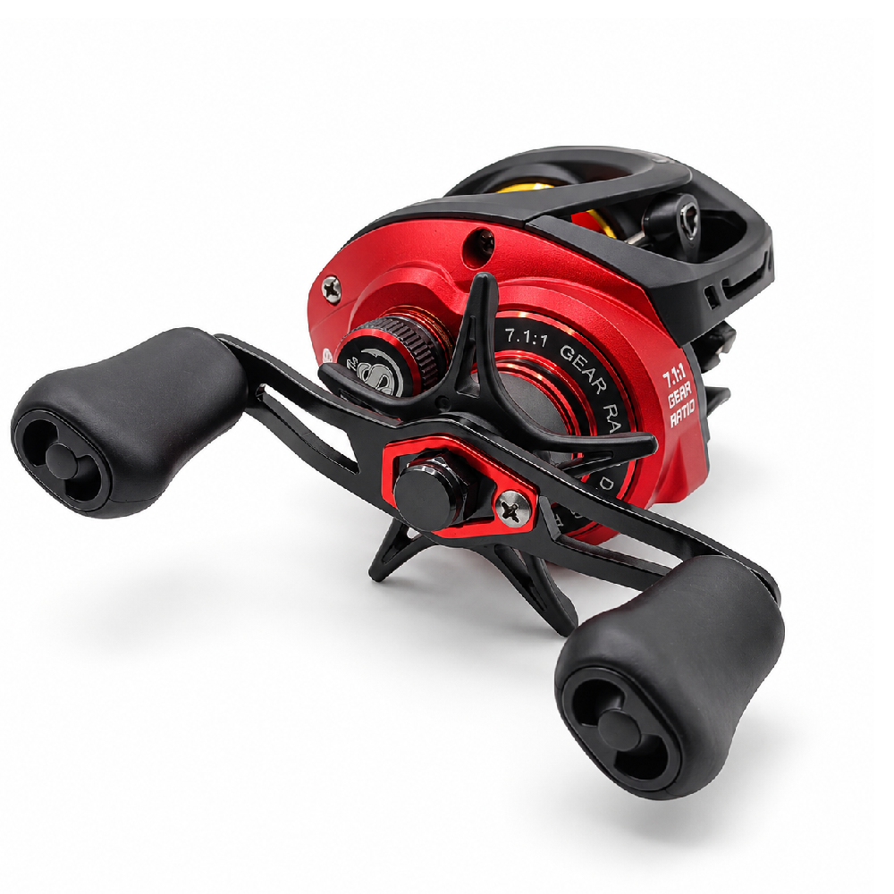 Reel Sumax Atenas DC 9000 Rojo – Perfil Bajo, 9 Rulemanes, 7.1:1 - Imagen 4