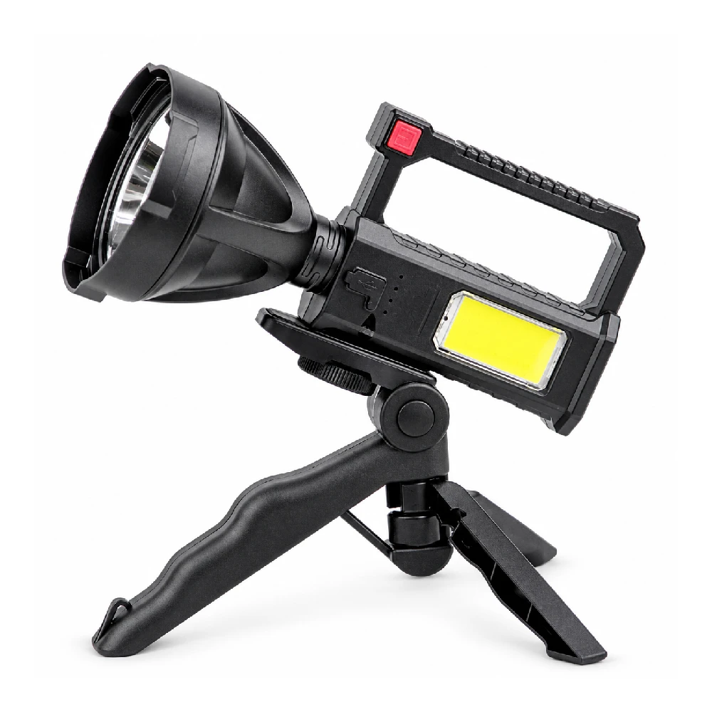 Linterna Recargable de Largo Alcance L-832 – Más de 300 m, Luz COB y Pedestal - Imagen 6