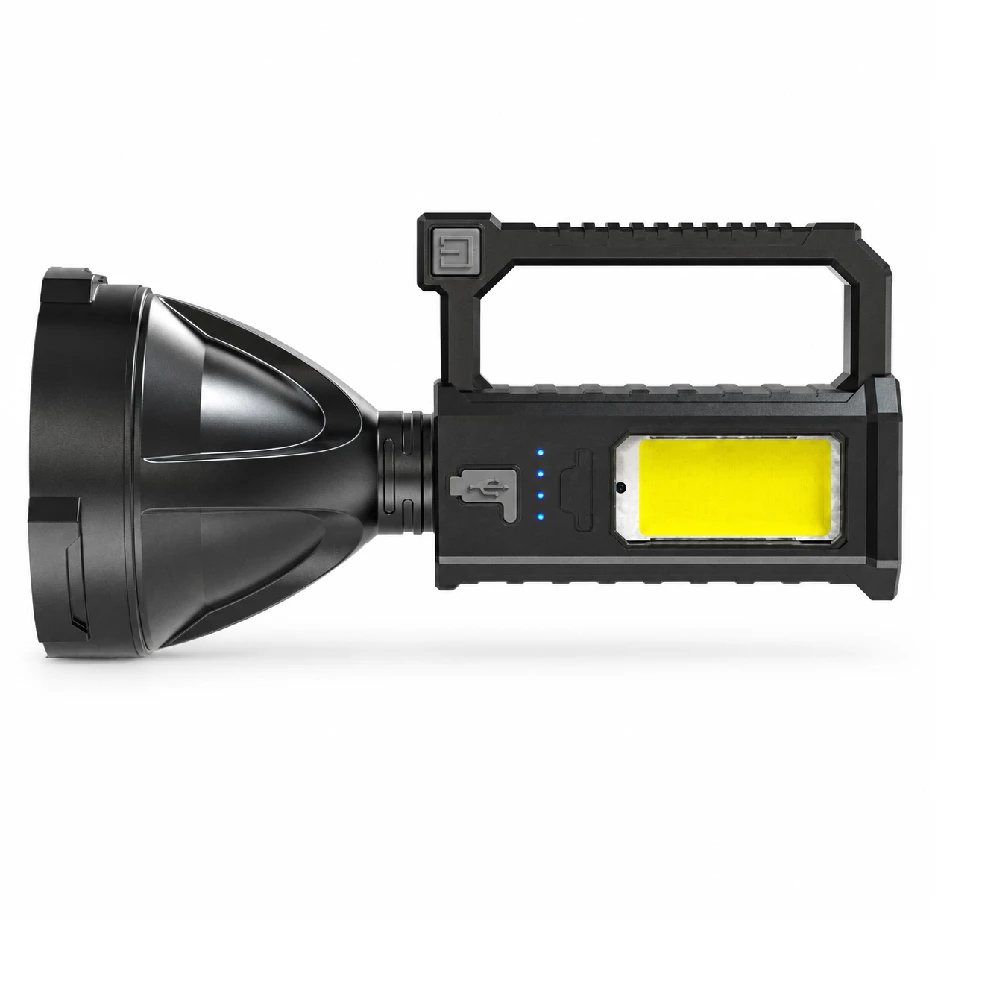 Linterna Recargable de Largo Alcance L-832 – Más de 300 m, Luz COB y Pedestal - Imagen 4
