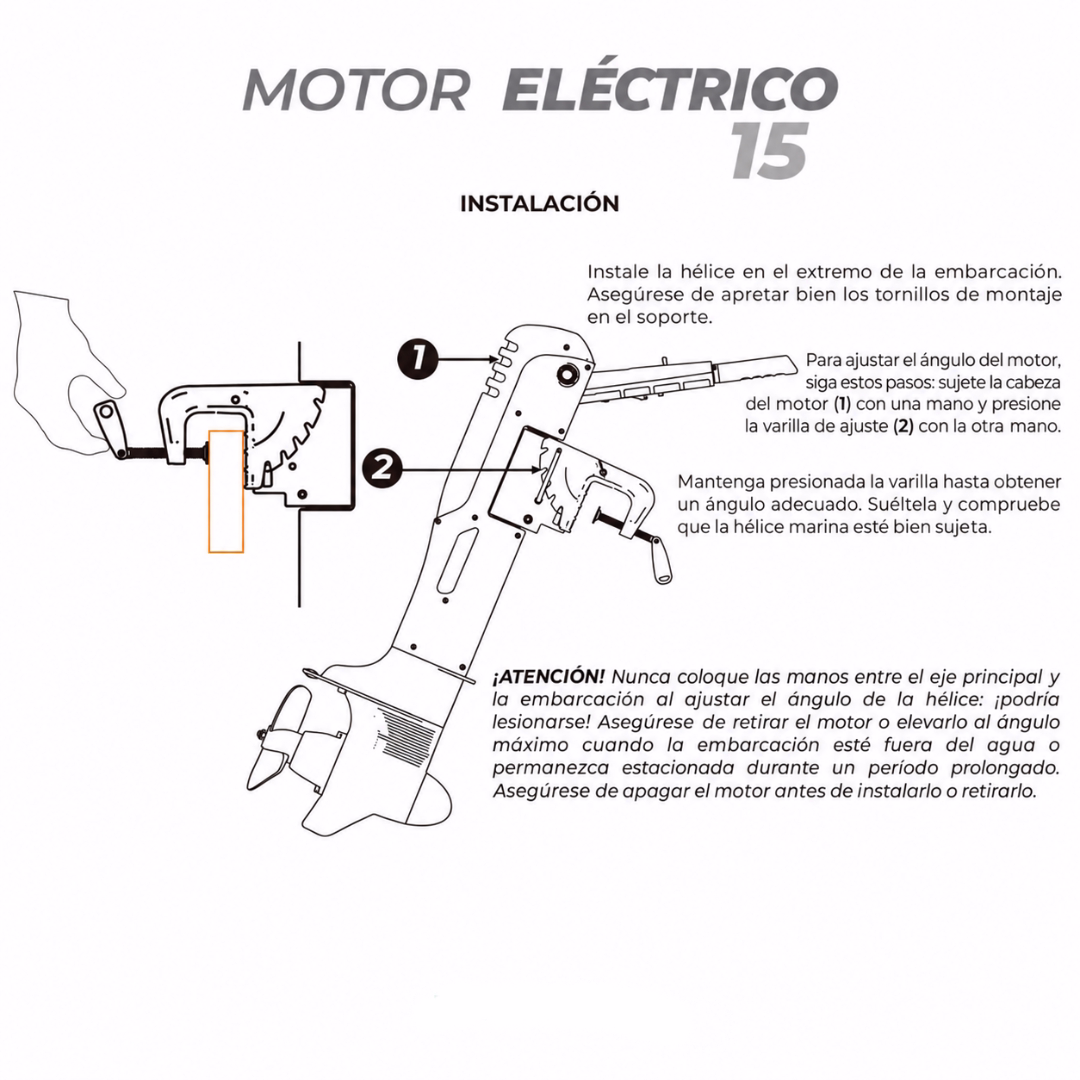 Motor Eléctrico Maruri 15 – Alto Rendimiento y Tecnología FOC para Pesca Deportiva Con Caja De Control - Imagen 4