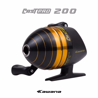 Reel Spincast Kawana Cast Pro 200 – Frente de Aluminio