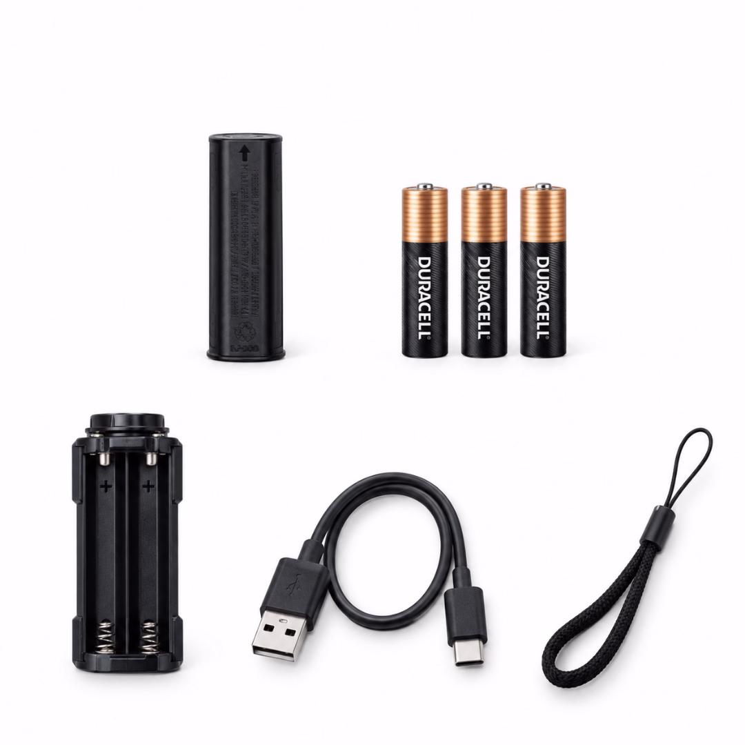 Kit completo linterna Duracell Durabeam Ultra 1500 lúmenes con accesorios