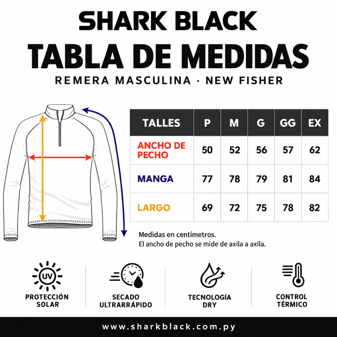Remera de Pesca Savage New Fisher – Manga Larga UV50+ con Puño y Cuello Cura - Imagen 3