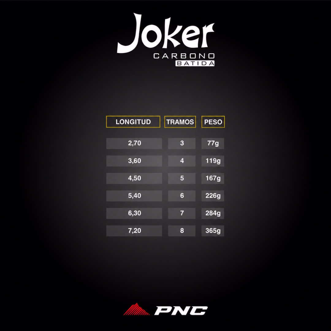 Vara Telescópica Joker Carbon Batida 2,70m a 7,20m – Carbono - Imagen 2