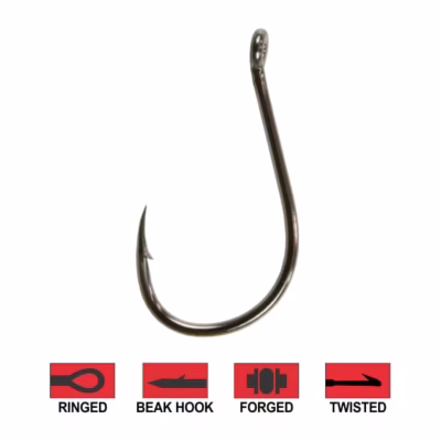 Anzuelo chinu Sumax con ojal de acero belga, pack de 25 unidades