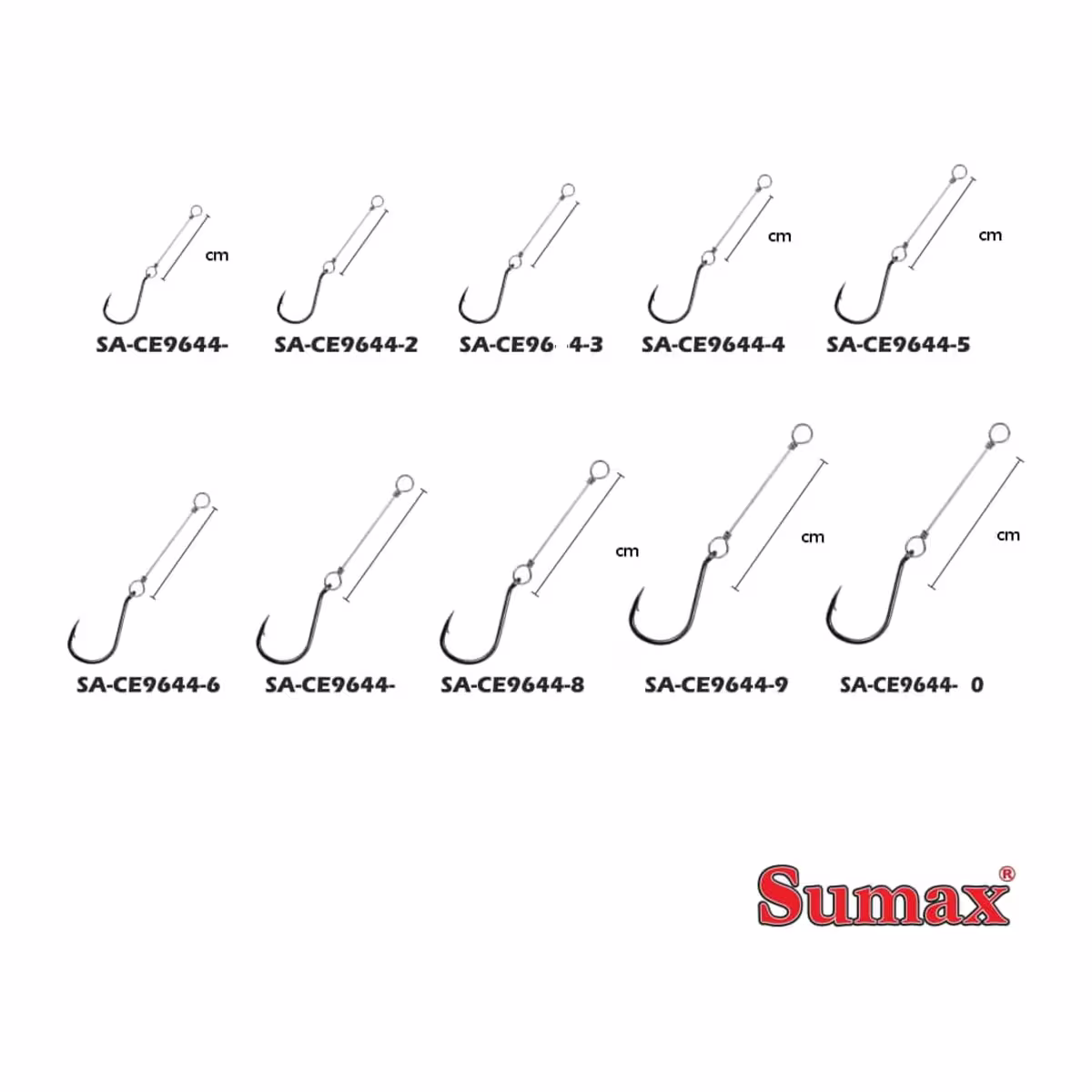 Anzuelo Sumax Chinu Black – Acero al Carbono con Líder Inox – vista 2