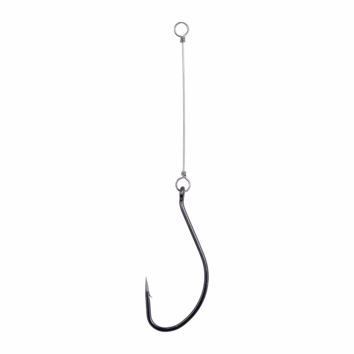 Anzuelo Sumax Maruseigo Black con líder de acero inoxidable y anillos en los extremos