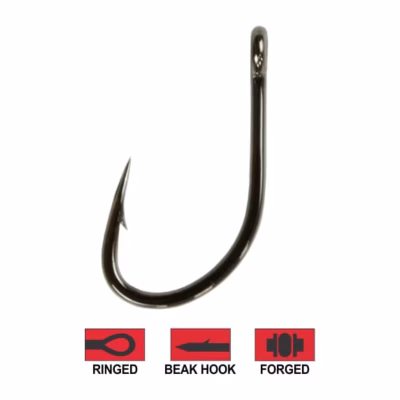 Anzuelos Sumax acero belga Carp Series, pack de 25 unidades con ojal y punta pico