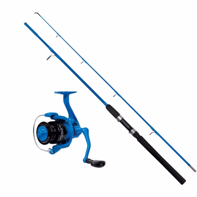 Kit Vara y Molinete Kawana Porter Azul Mate – 3 Rulemanes