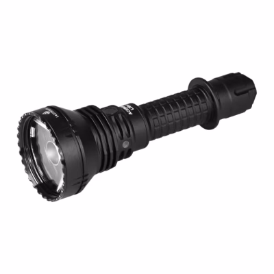 Linterna Acebeam L19 2.0 de 2200 lúmenes y 1083 metros de alcance, cuerpo negro con cabeza de 55 mm