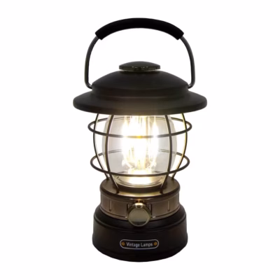 Linterna de Camping Recargable Maxgo – Diseño Retro, USB Tipo C