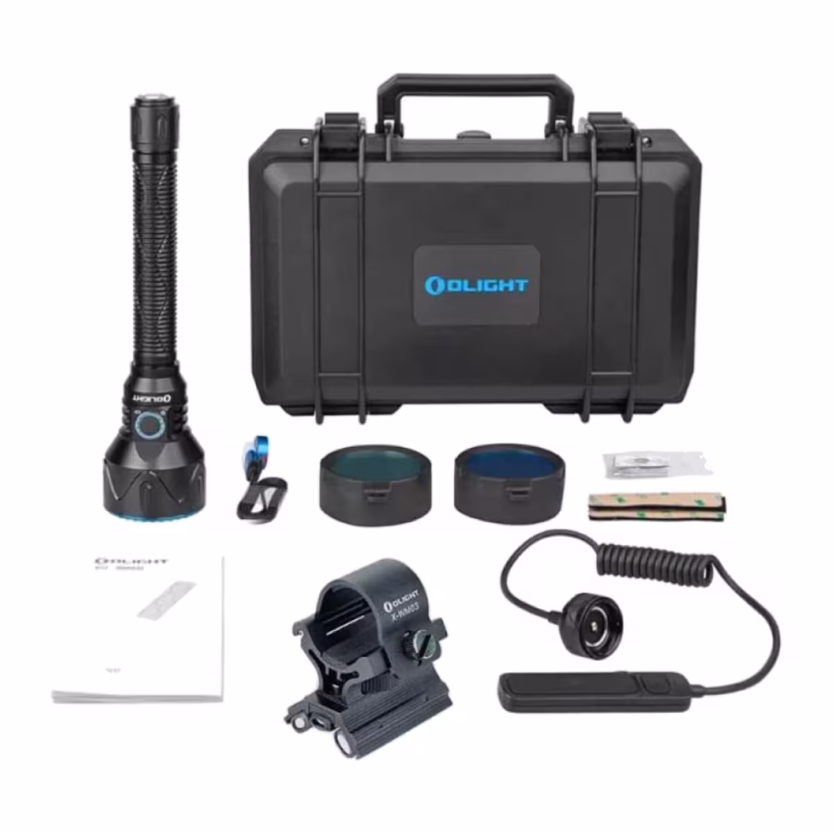 Linterna Olight Javelot Pro 2 kit completo con maleta, soporte magnético e interruptor remoto