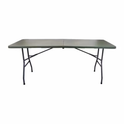 Mesa Plegable Maxgo 180 x 74 cm Verde – Tipo Maletín, HDPE y Acero