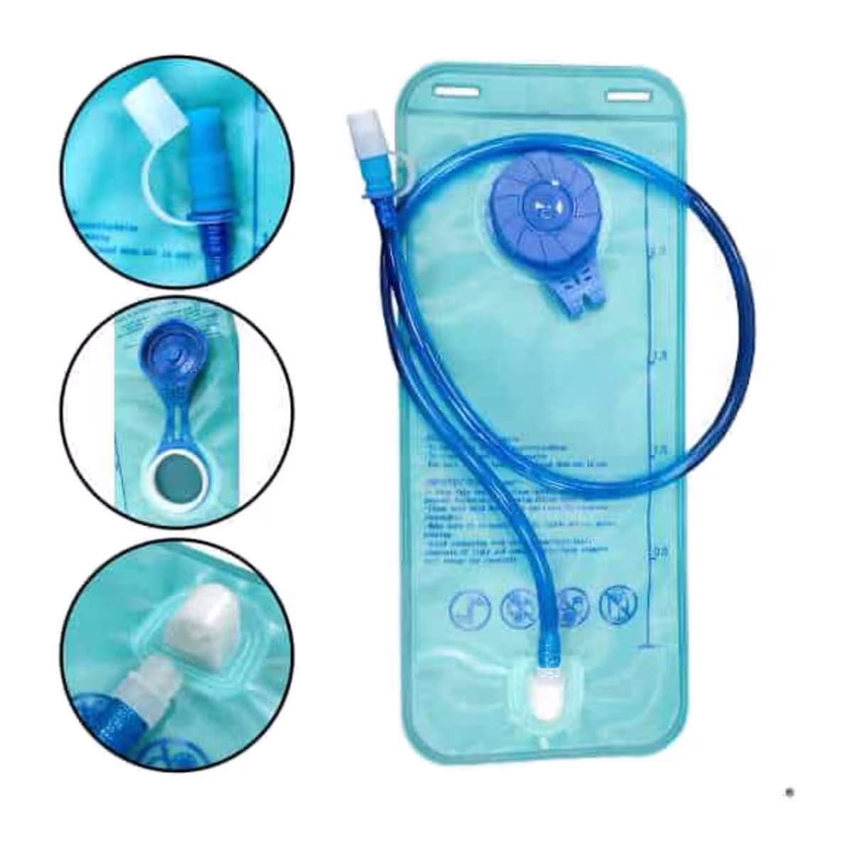 Manguera de hidratación azul de la mochila Maxgo de 2 litros