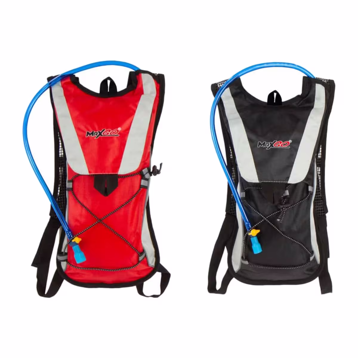 Mochila de hidratación Maxgo de 2 litros en colores rojo y negro