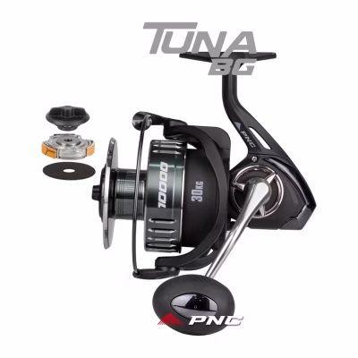 Reel Frontal Tuna BG 10000 PNC – Drag 30 kg, 6 Rulemanes, 4.3:1