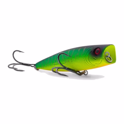 Señuelo popper Kawana Alex 80 de superficie de 8 cm y 13 g, vista lateral