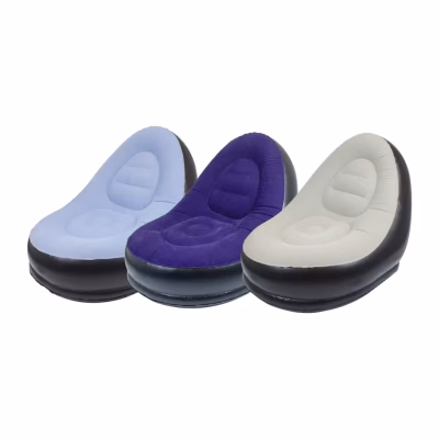 Sillón Inflable con Puff Sumax – PVC Aterciopelado, hasta 100 kg