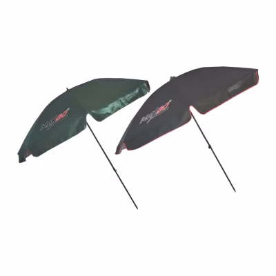 Sombrilla de pesca Maxgo verde con funda de transporte, UPF 50+ y mástil ajustable