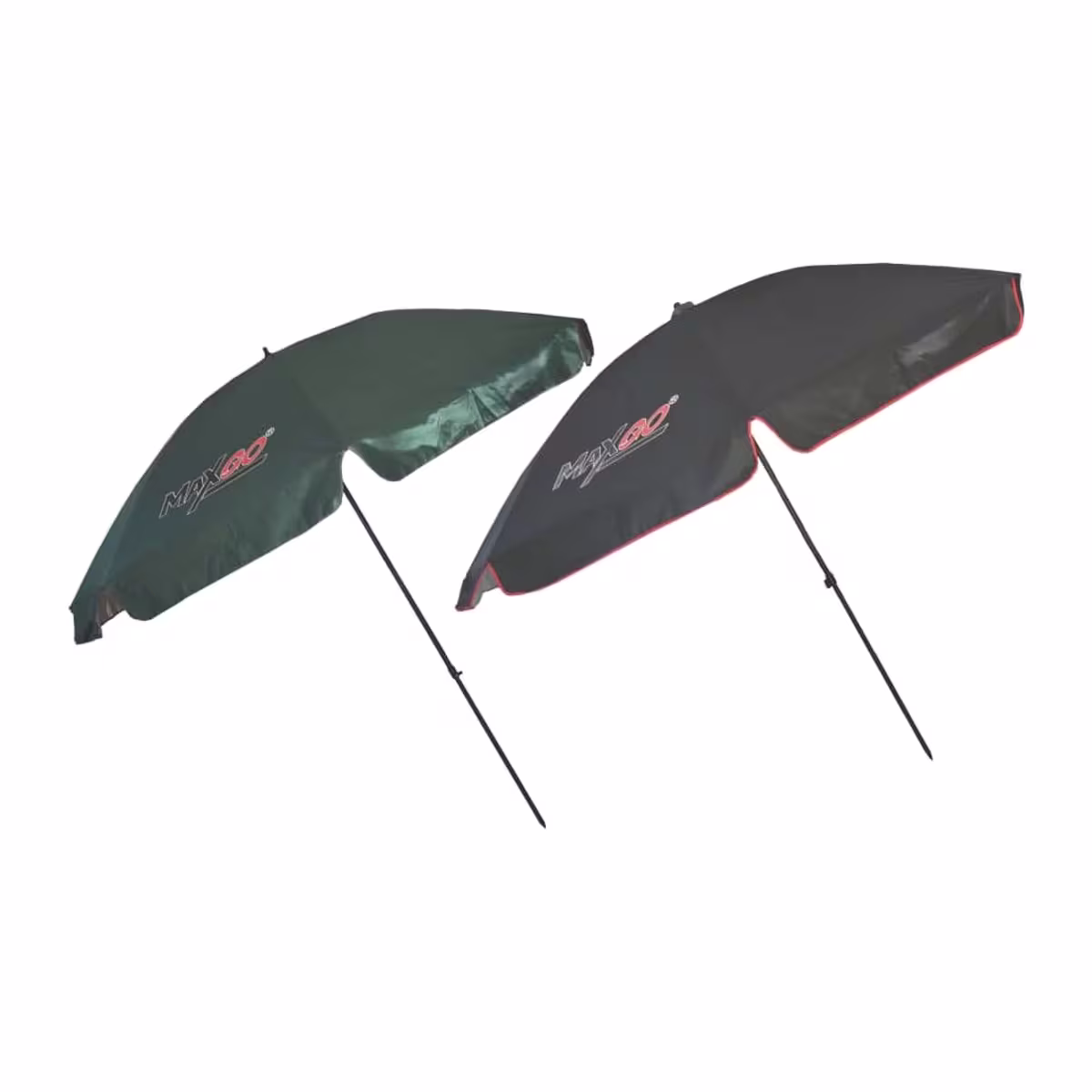 Sombrilla de pesca Maxgo verde con funda de transporte, UPF 50+ y mástil ajustable