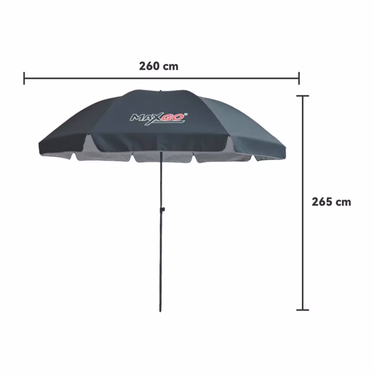 Sombrilla MaxGo Verde 260 × 265 cm – UPF 50+, Oxford 210D – vista 2